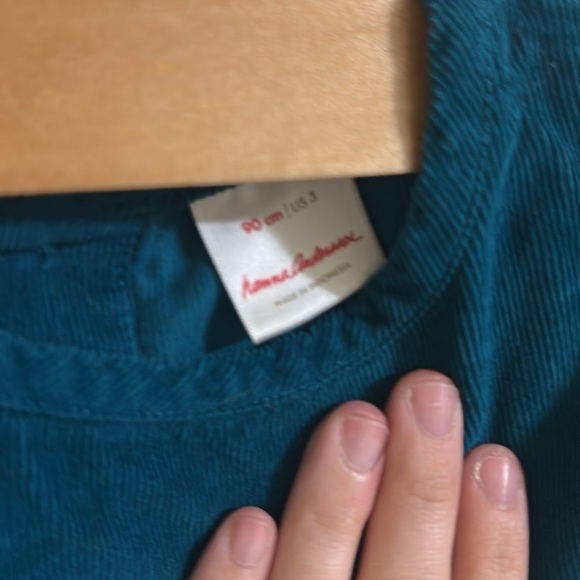 EUC Hanna Anderson Dark Teal Ruffled Tier Dress size 3 - Picture 2 of 4